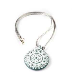 Colgante Mandala Guru Ram Das "Mini" Esencia Verde Azulado