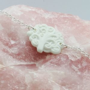 Pulsera árbol de la vida blanco & Hummee Hume