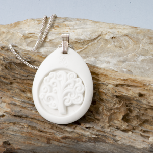 Colgante árbol de la vida blanco & Humee Hume