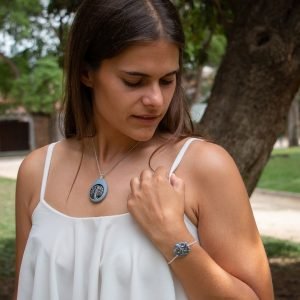 Conjunto árbol de la vida azul plata & Humee Hume